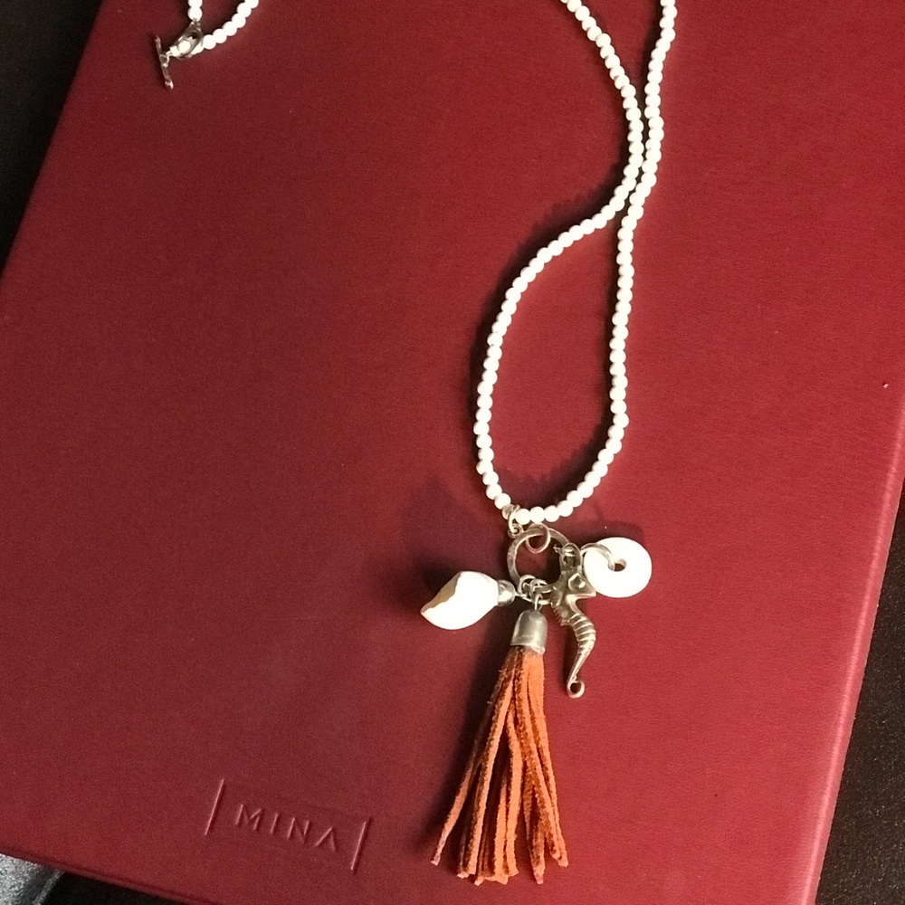 Patuá Bead and pendant necklace Boho style